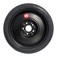 Set - Ruotino di scorta MINI HATCH III R15 5x112x66,5 + Giradadi + Crick + Custodia per crick