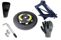 Set - Ruotino di scorta ALFA ROMEO GTV R16 5x98x58,1 + Giradadi + Crick + Custodia per crick