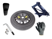 Set - Ruotino di scorta TOYOTA AYGO X R16 4x100x54,1 + Giradadi + Crick + Custodia per crick